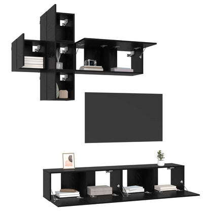 vidaXL TV Cabinet Set Wall-mounted 3 pcs Engineered Wood