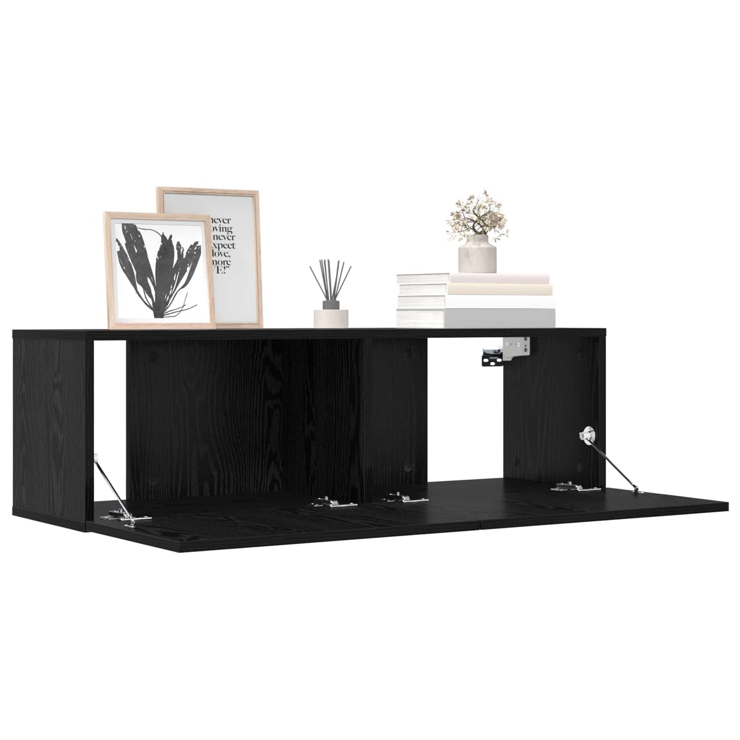 vidaXL TV Cabinet Set 8 pcs 100 x 30 x 30 cm Black Oak Engineered Wood
