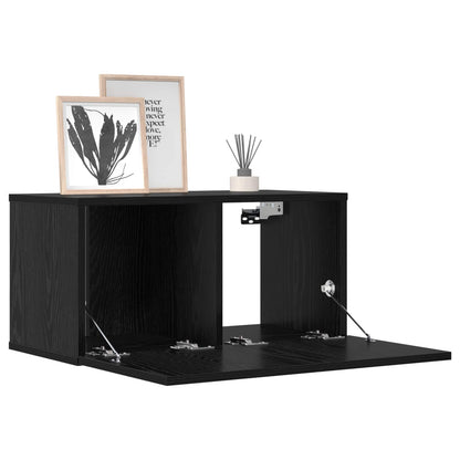 vidaXL TV Cabinet Set 8 pcs 120 x 30 x 30 cm Black Oak Engineered Wood