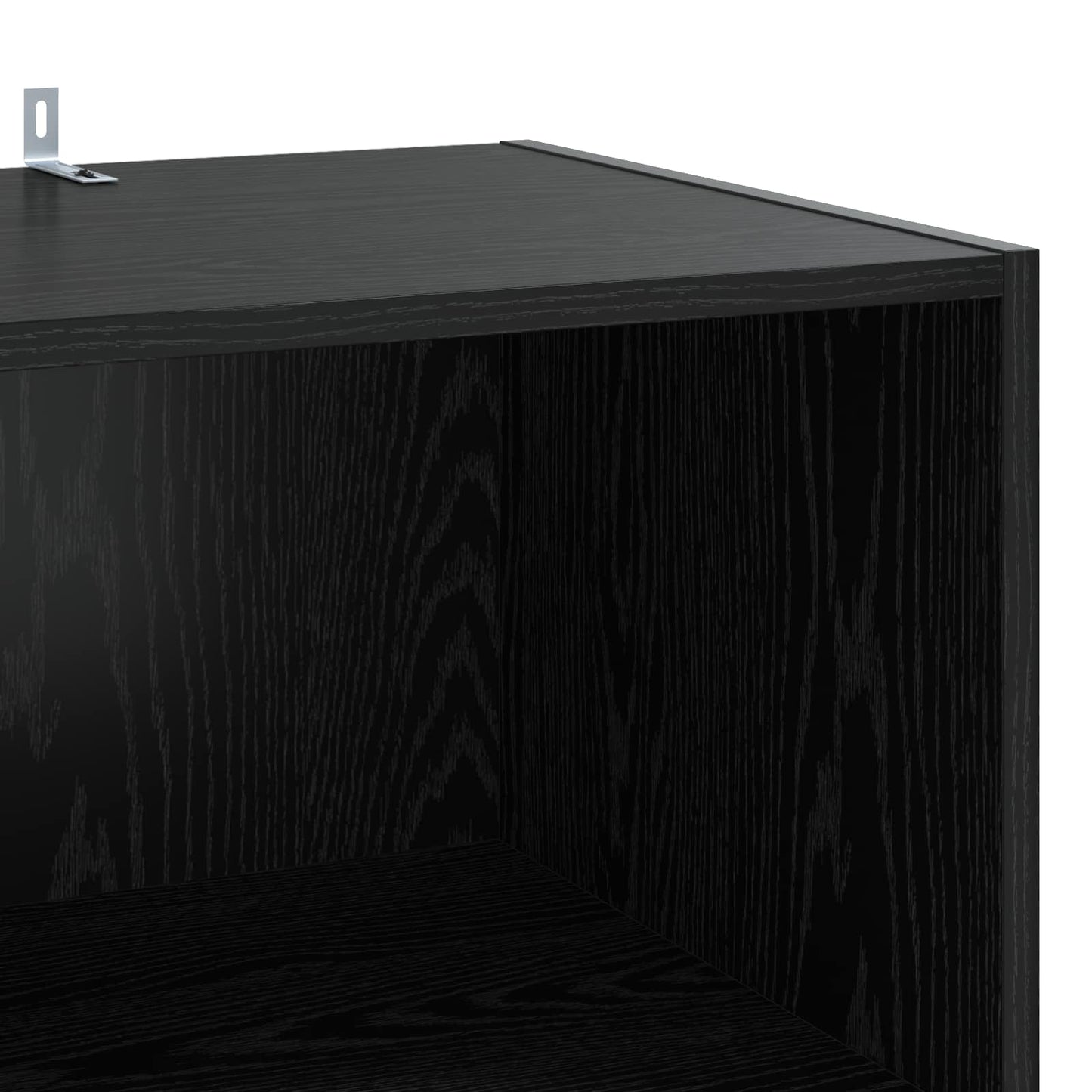 vidaXL Sideboard Black Oak 45 x 41 x 185 cm Engineered Wood