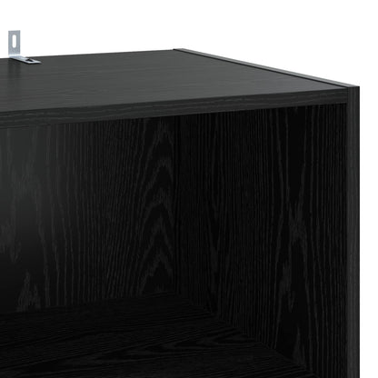 vidaXL Sideboard Black Oak 45 x 41 x 185 cm Engineered Wood