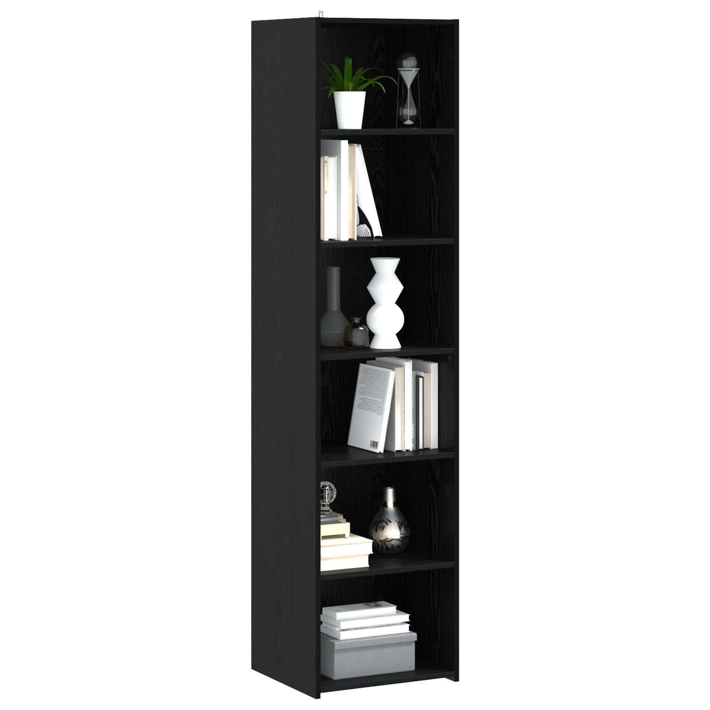 vidaXL Sideboard Black Oak 45 x 41 x 185 cm Engineered Wood