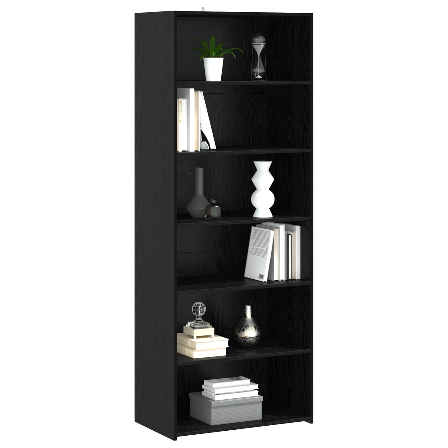 vidaXL Sideboard Black Oak 70 x 41 x 185 cm Engineered Wood