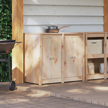 vidaXL Outdoor Kitchen Cabinet MEPPEL Natural Douglas 106 x 55 x 92 cm