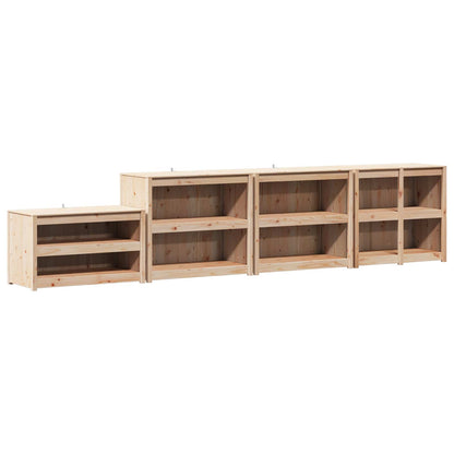 vidaXL Outdoor Kitchen Cabinet MEPPEL 4 pcs Natural Douglas