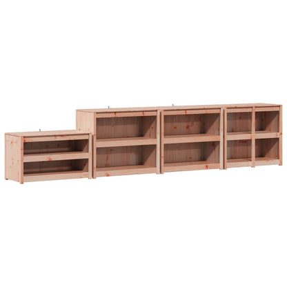 vidaXL Outdoor Kitchen Cabinet MEPPEL 4 pcs White Solid Pine Wood