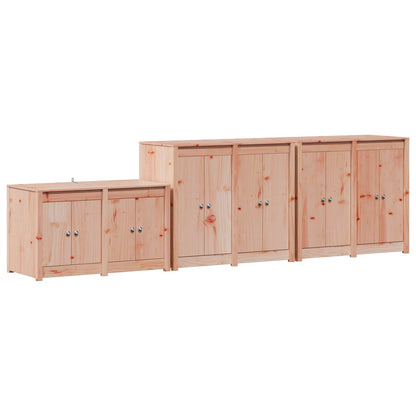 vidaXL Outdoor Kitchen Cabinet MEPPEL 3 pcs White Solid Pine Wood