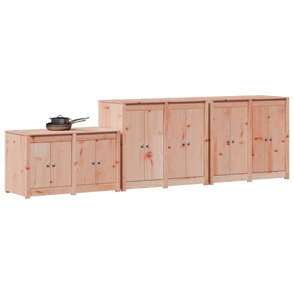 vidaXL Outdoor Kitchen Cabinet MEPPEL 3 pcs White Solid Pine Wood