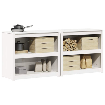 vidaXL Outdoor Kitchen Cabinet MEPPEL 2 pcs White 212 x 55 x 92 cm