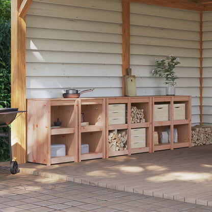 vidaXL Outdoor Kitchen Cabinet MEPPEL 4 pcs Natural Douglas