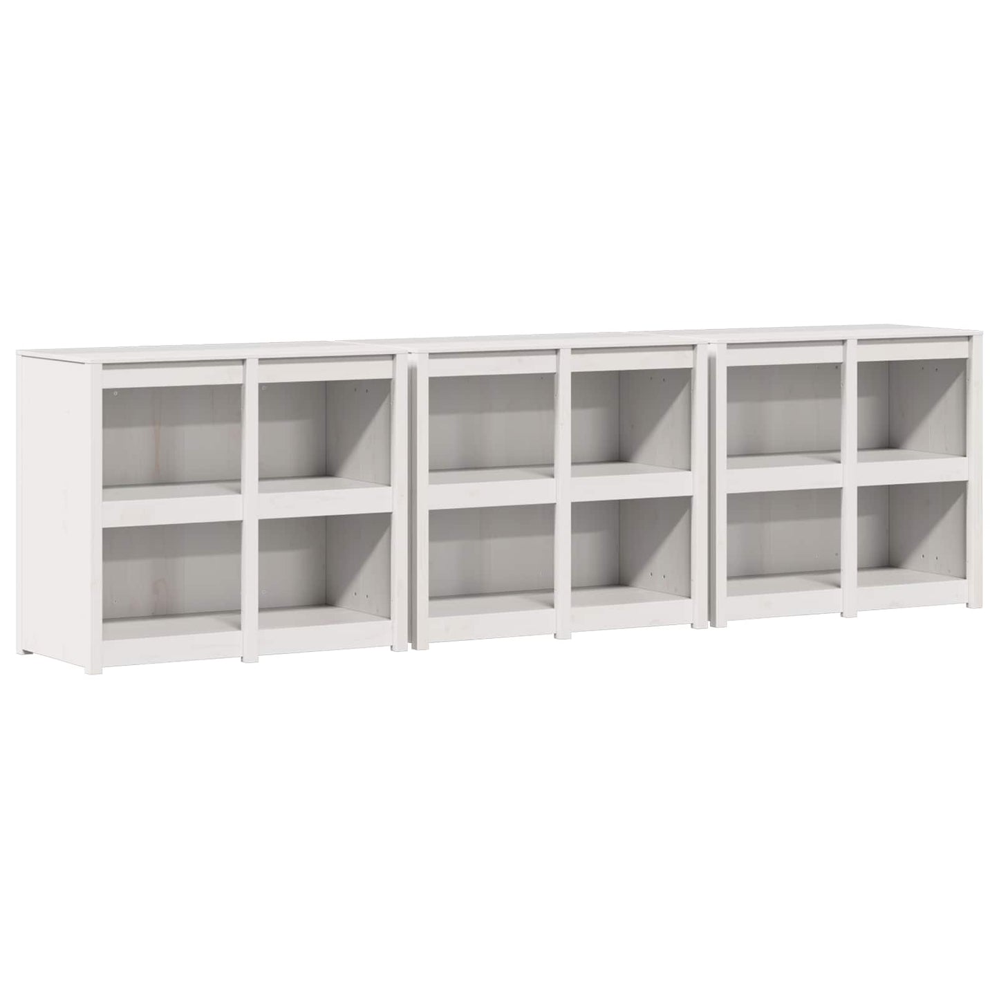 vidaXL Outdoor Kitchen Cabinet MEPPEL 3 pcs White Solid Pine Wood