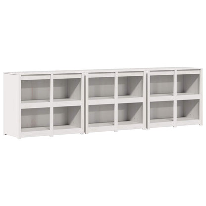 vidaXL Outdoor Kitchen Cabinet MEPPEL 3 pcs White Solid Pine Wood