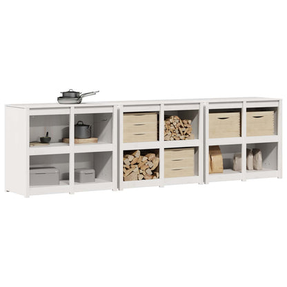 vidaXL Outdoor Kitchen Cabinet MEPPEL 3 pcs White Solid Pine Wood