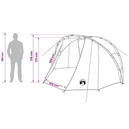 vidaXL Fishing Tent Quick Release -Person 5-Person Light Camouflage