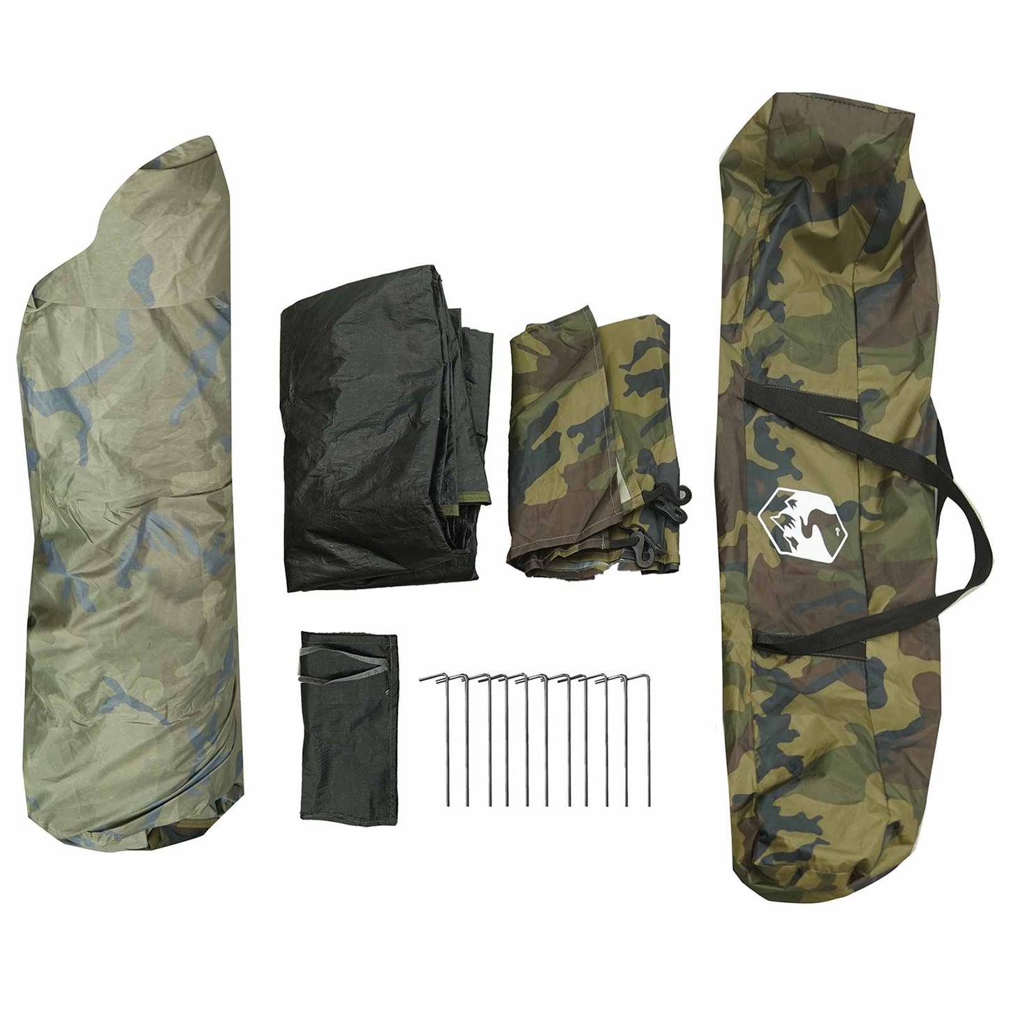 vidaXL Fishing Tent Quick Release 4-Person Light Camouflage