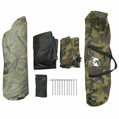 vidaXL Fishing Tent Quick Release 4-Person Light Camouflage