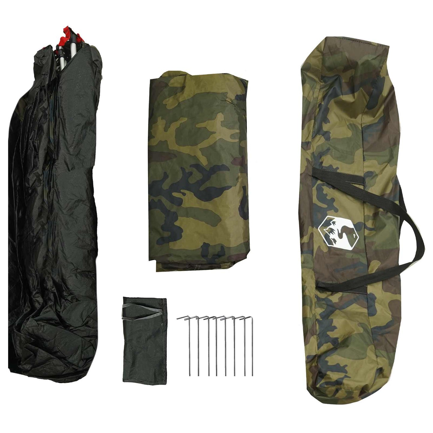 vidaXL Fishing Tent Quick Release -Person 4-Person Light Camouflage