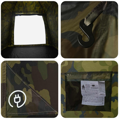 vidaXL Fishing Tent Quick Release -Person 4-Person Light Camouflage