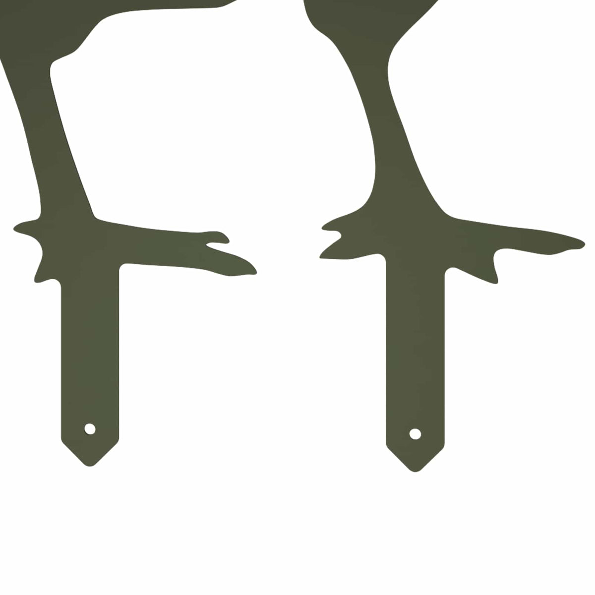 vidaXL Garden Stake Set of 4 47.5 x 30 cm Steel Olive Green