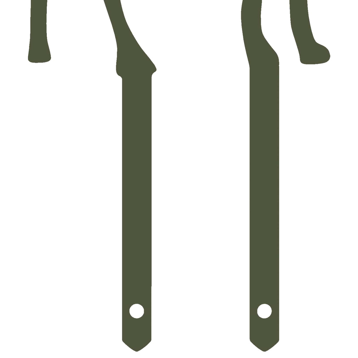 vidaXL Garden Stake 23 x 12 cm Steel Olive Green