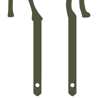 vidaXL Garden Stake 23 x 12 cm Steel Olive Green