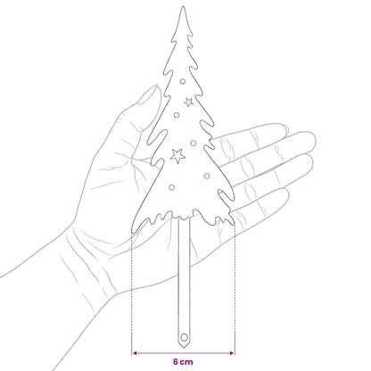 vidaXL Garden Stake 20 x 6 cm Steel Anthracite