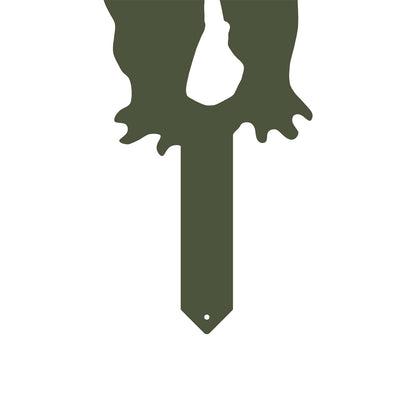 vidaXL Garden Stake 75.5 x 44 cm Steel Olive Green