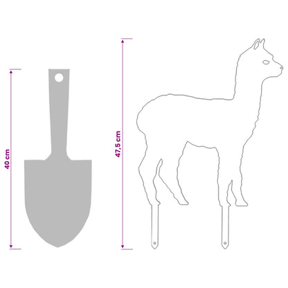 vidaXL Garden Stake 47.5 x 32 cm Stainless Steel Silver