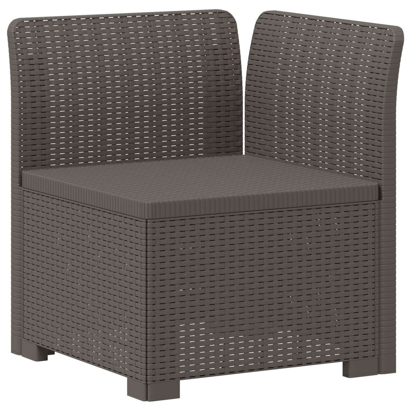 vidaXL 3-Seater Garden Sofa Rattan Look PP Light Grey