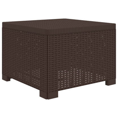 vidaXL 4-Seater Garden Sofa Rattan Look PP Brown