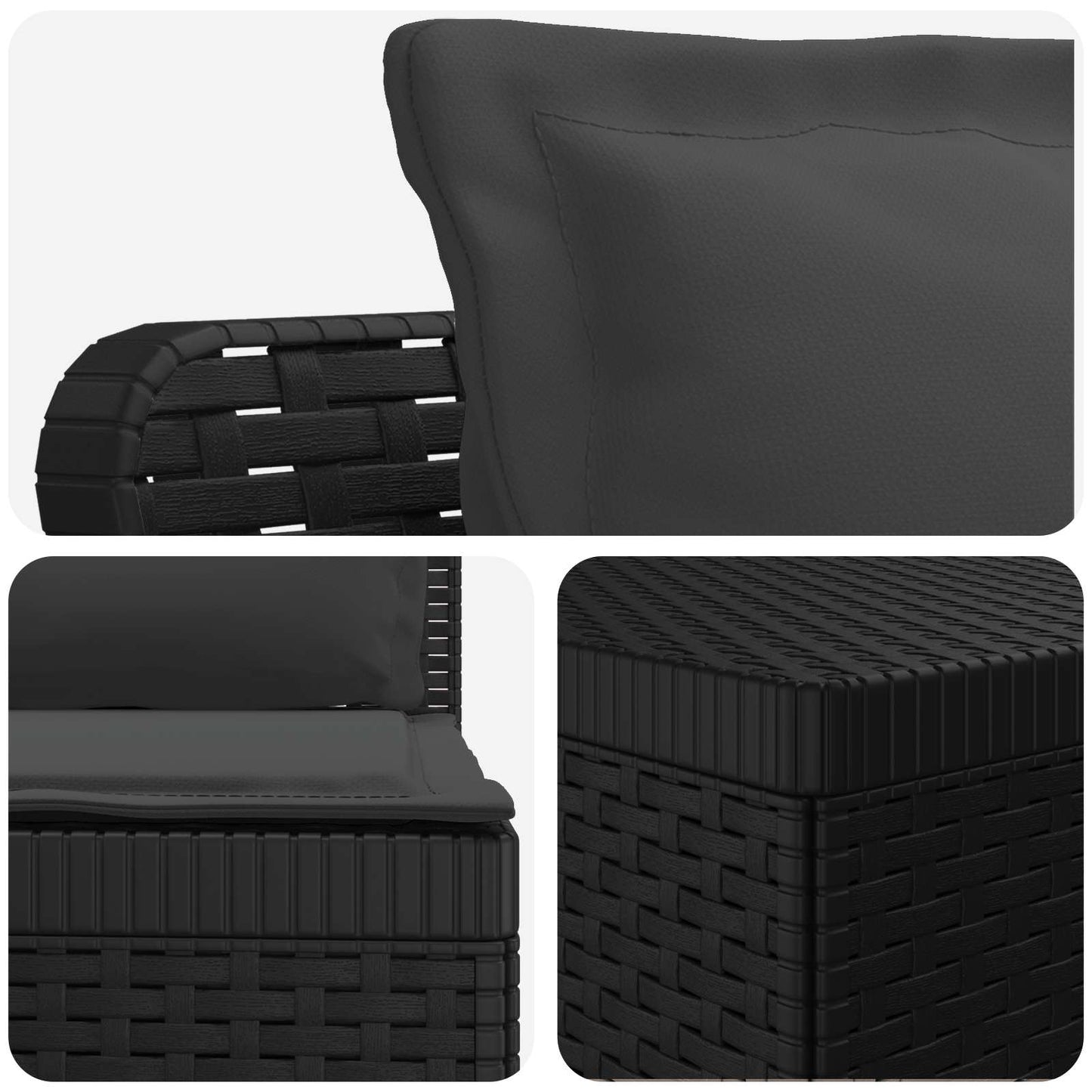vidaXL 5-Seater Garden Sofa with Cushions Rattan Look PP Anthracite