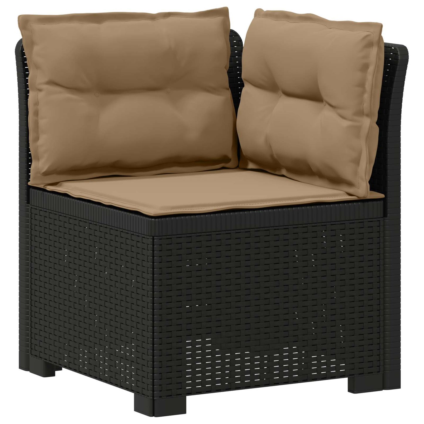vidaXL 5-Seater Garden Sofa with Cushions Rattan Look PP Anthracite