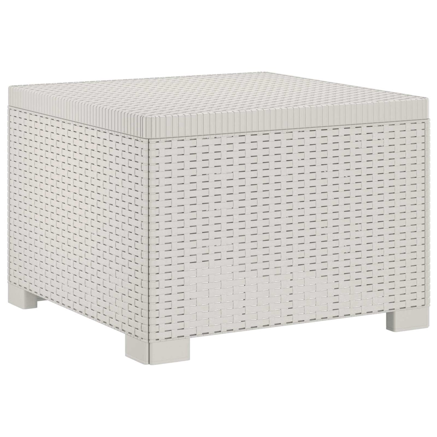 vidaXL 6-Seater Garden Sofa Rattan Look PP White