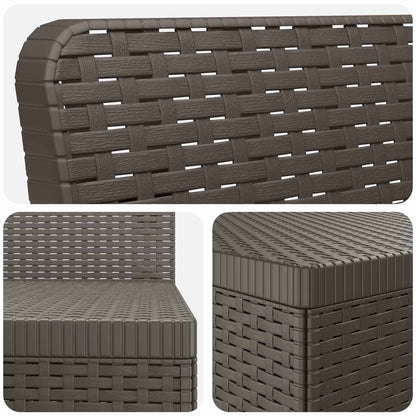 vidaXL 7-Seater Garden Sofa Rattan Look PP Light Grey