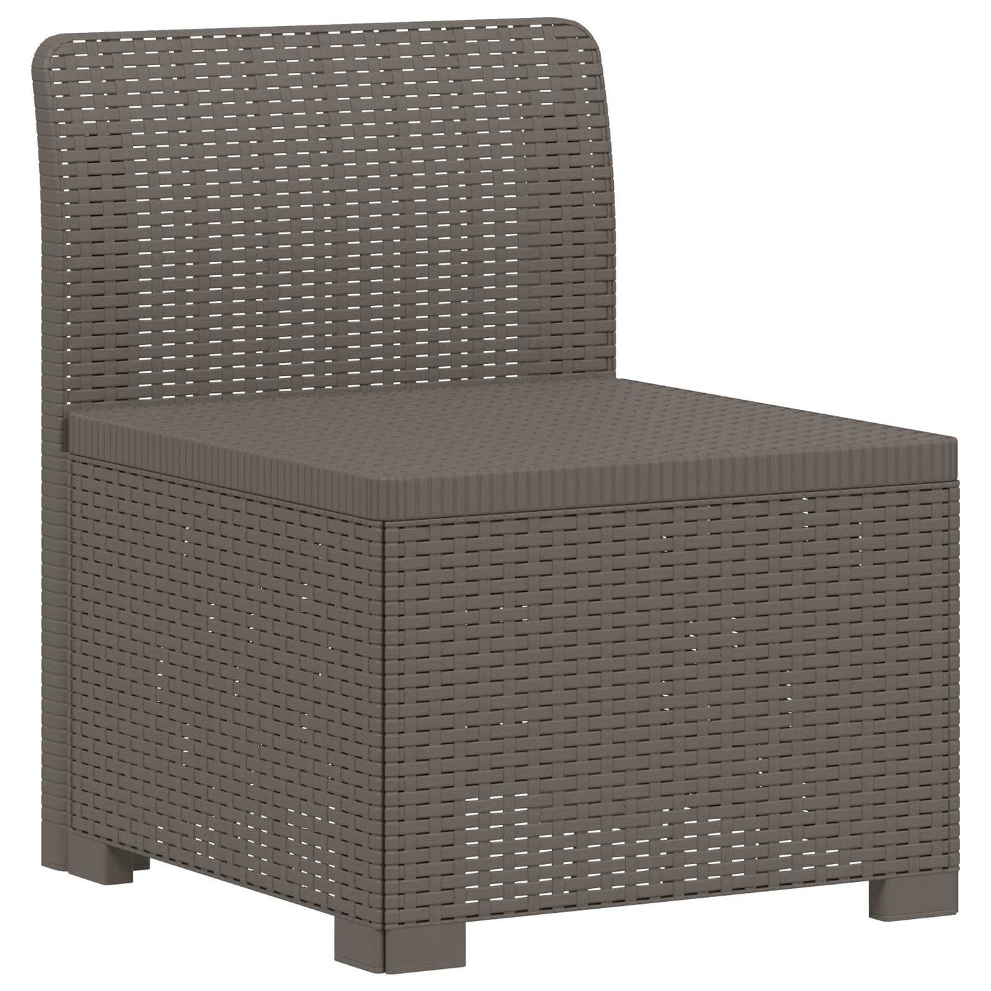 vidaXL 7-Seater Garden Sofa Rattan Look PP Light Grey