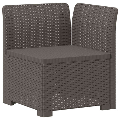 vidaXL 7-Seater Garden Sofa Rattan Look PP Light Grey