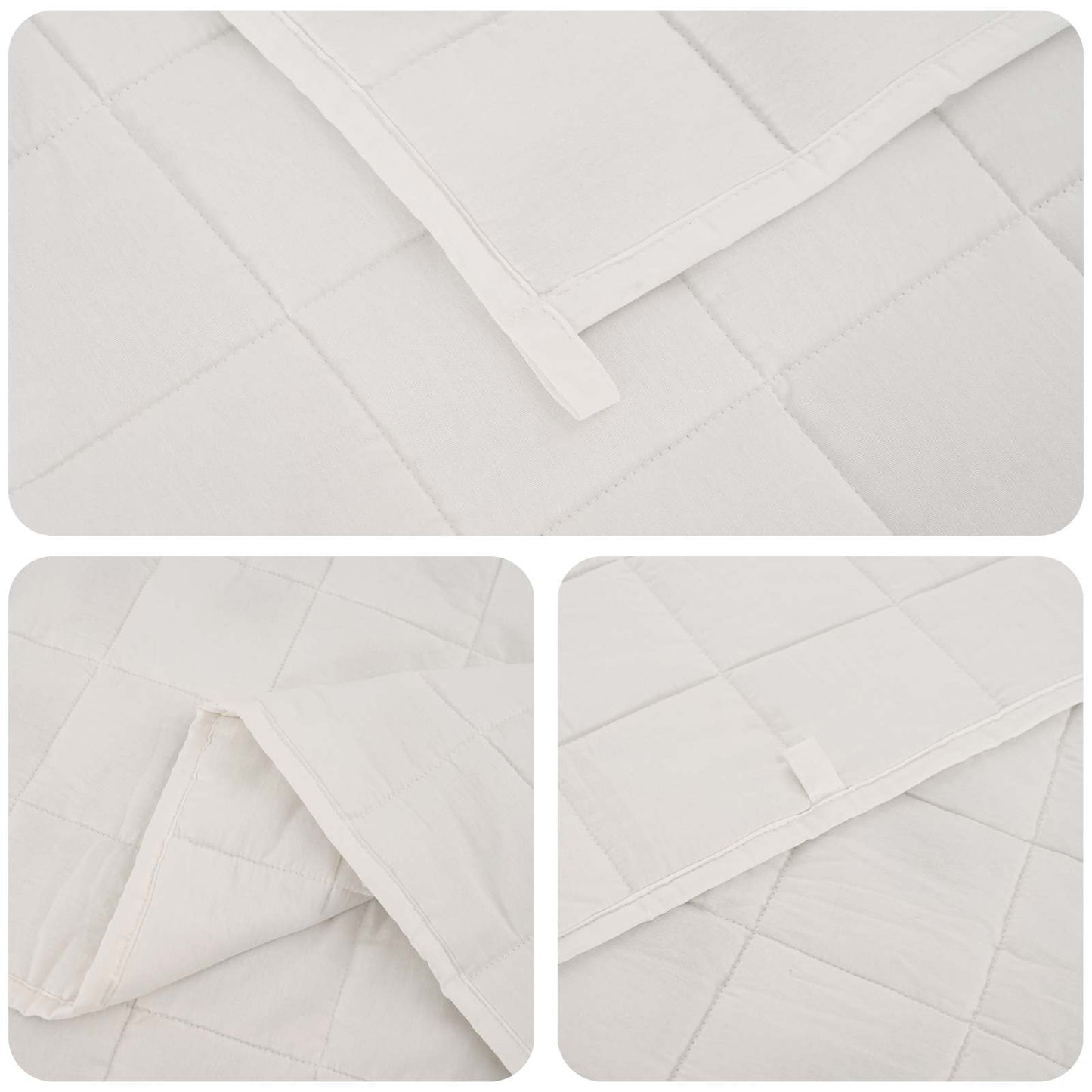 vidaXL Weighted Blanket White 122 x 183 cm 5 kg 100% Cotton 205T