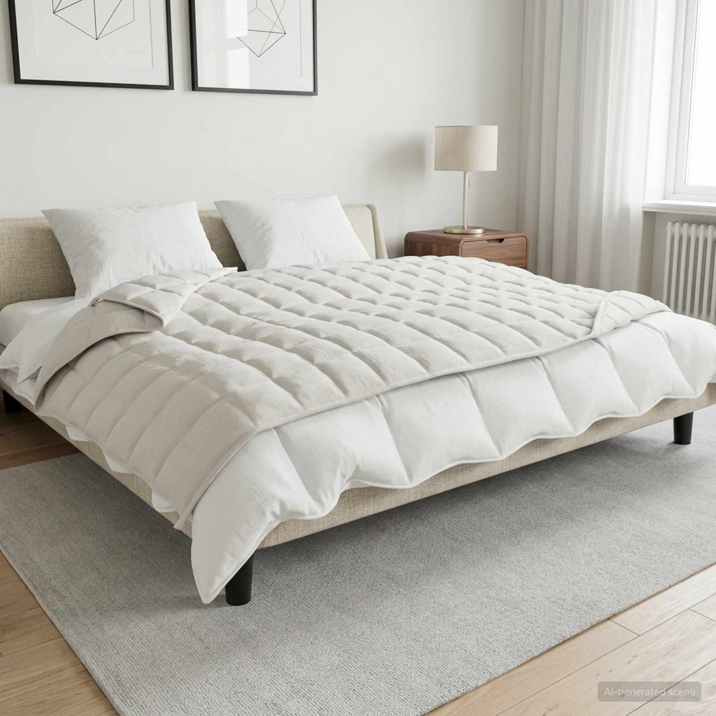 vidaXL Weighted Blanket White 122 x 183 cm 5 kg 100% Cotton 205T