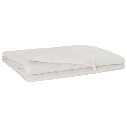 vidaXL Weighted Blanket White 122 x 183 cm 9 kg 100% Cotton 205T