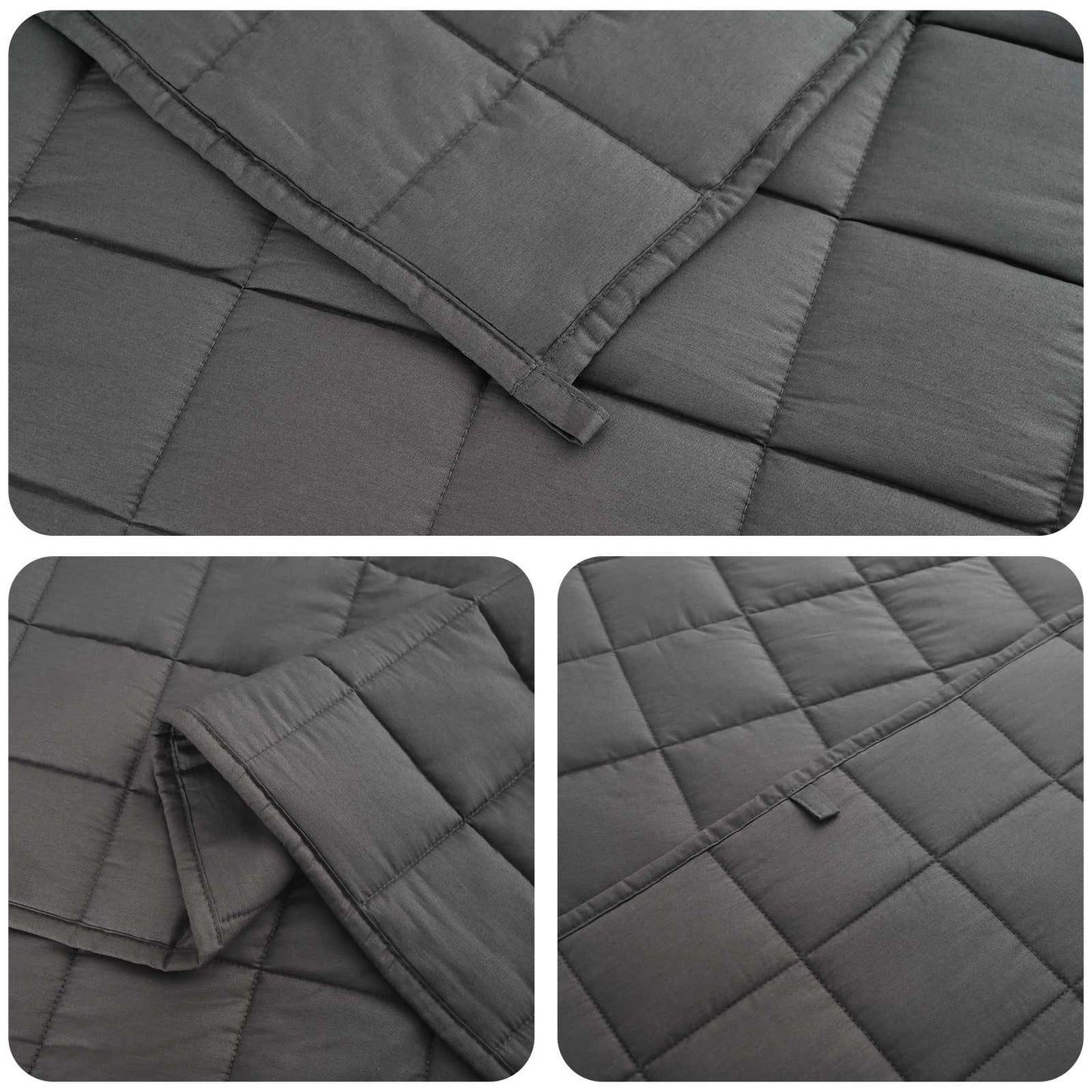 vidaXL Weighted Blanket Anthracite 122 x 183 cm 9 kg 100% Cotton 205T