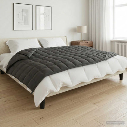 vidaXL Weighted Blanket Anthracite 122 x 183 cm 9 kg 100% Cotton 205T
