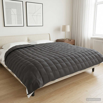 vidaXL Weighted Blanket Anthracite 200 x 220 cm 9 kg 100% Cotton 205T