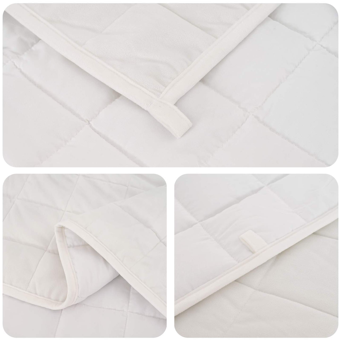 vidaXL Weighted Blanket White 122 x 183 cm 9 kg 100% Cotton 205T