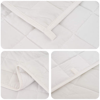vidaXL Weighted Blanket White 122 x 183 cm 9 kg 100% Cotton 205T