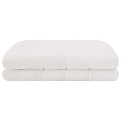 vidaXL Weighted Blanket White 122 x 183 cm 9 kg 100% Cotton 205T