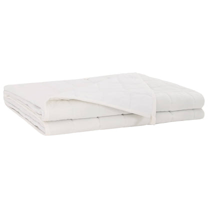 vidaXL Weighted Blanket White 140 x 200 cm 6 kg 100% Cotton 205T