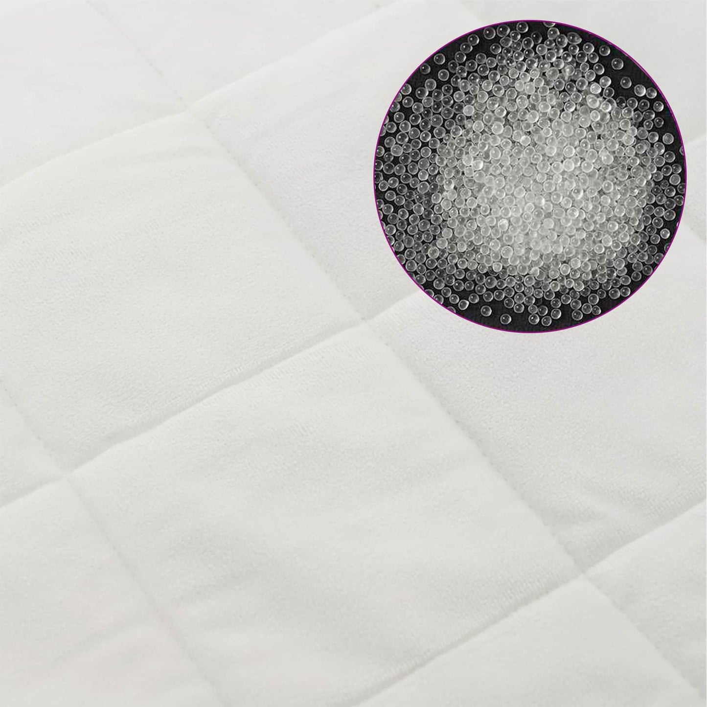 vidaXL Weighted Blanket White 230 x 220 cm 11 kg 100% Cotton 205T