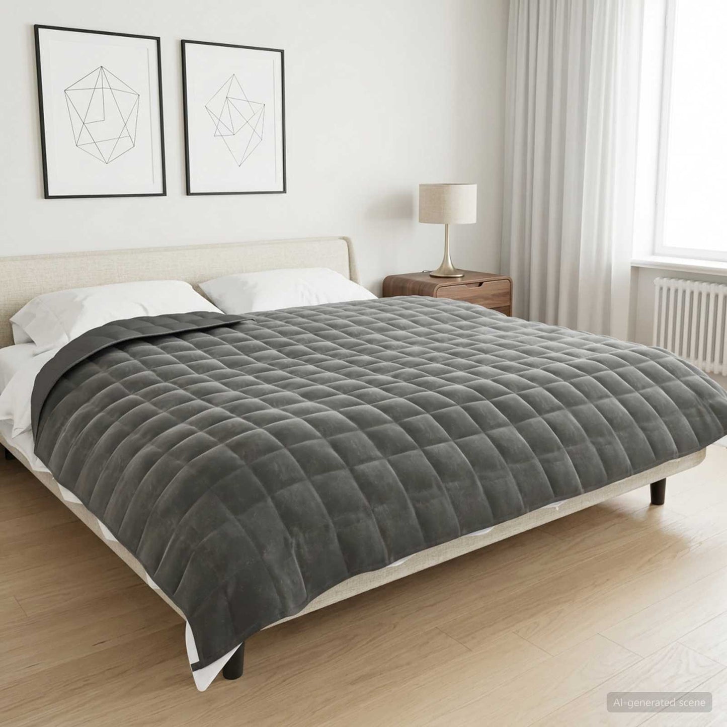vidaXL Weighted Blanket Anthracite 200 x 220 cm 13 kg 100% Cotton 205T