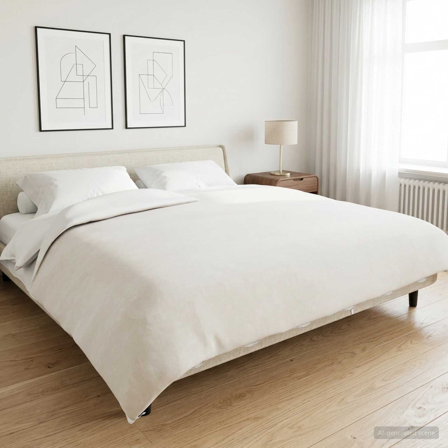 vidaXL Weighted Blanket White 200 x 230 cm 9 kg 100% Cotton 205T