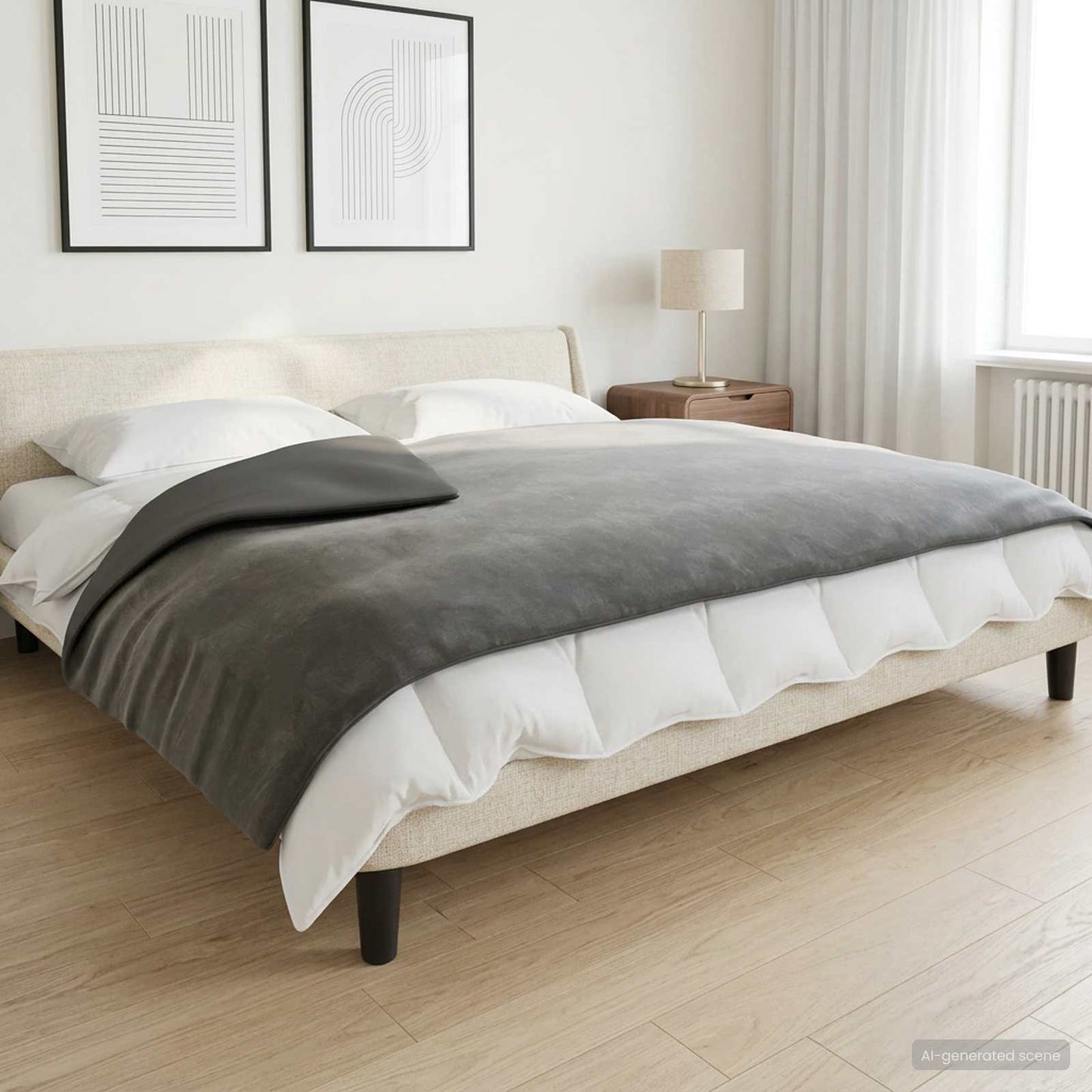 vidaXL Weighted Blanket Anthracite 140 x 200 cm 10 kg 100% Cotton 205T